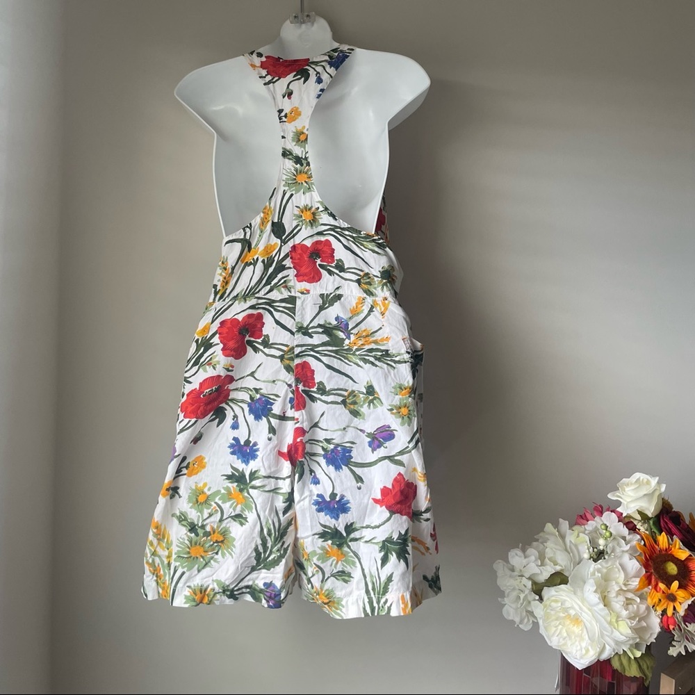 Floral Racerback Multi-Colored Romper Size Medium - Picture 2 of 6